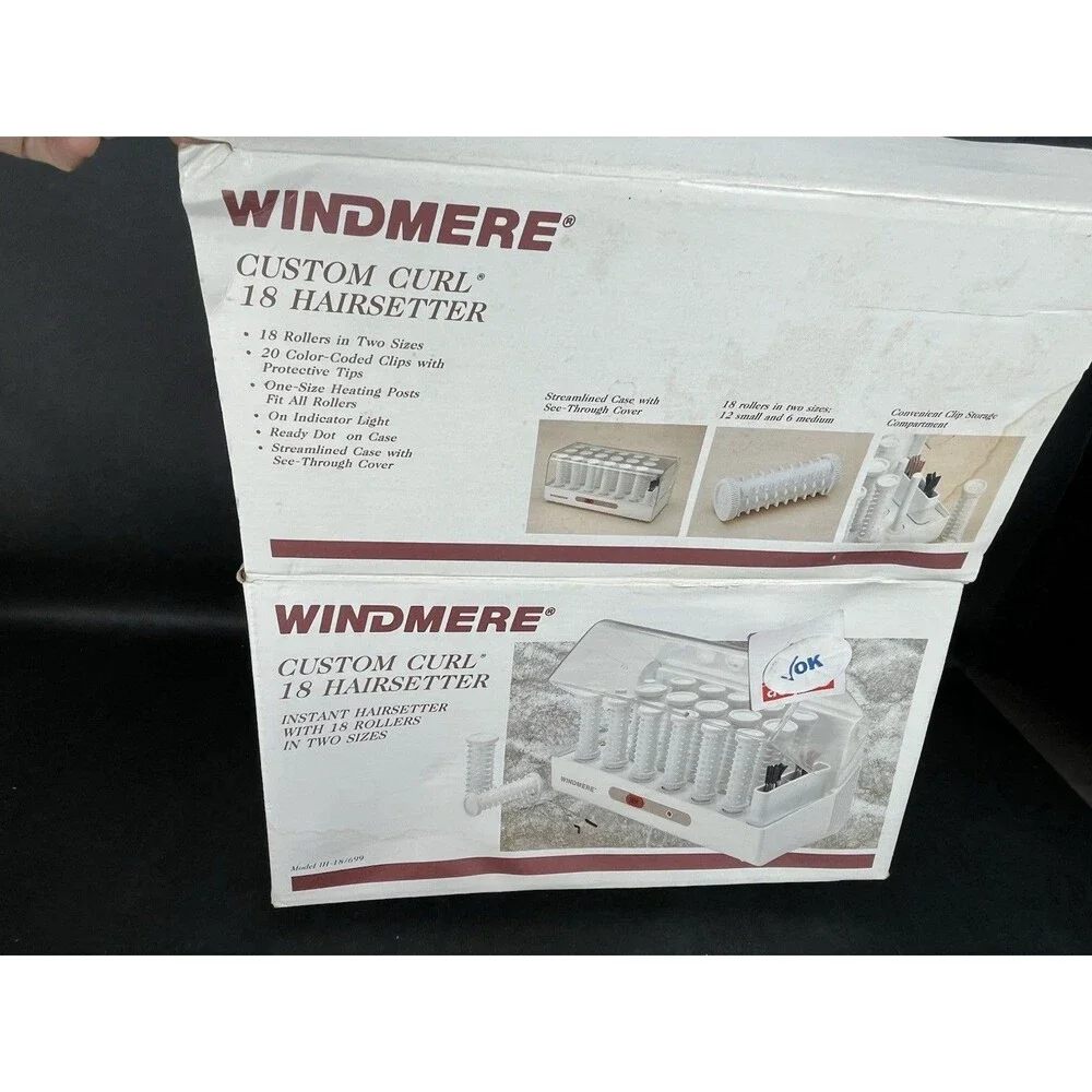 VTG Windmere Hot Rollers Hairsetter IH-18/699 SS-182 W/ Original Box, 20 Clips